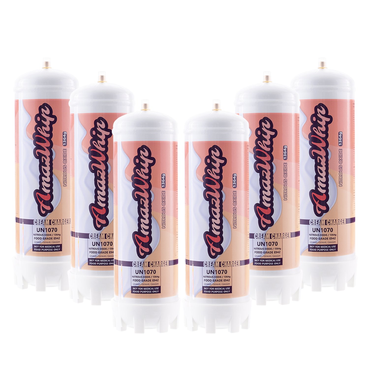 AmazWhip Cream Charger 1364g Nitrous Oxide 2.2L Food-grade N2O Cylinder