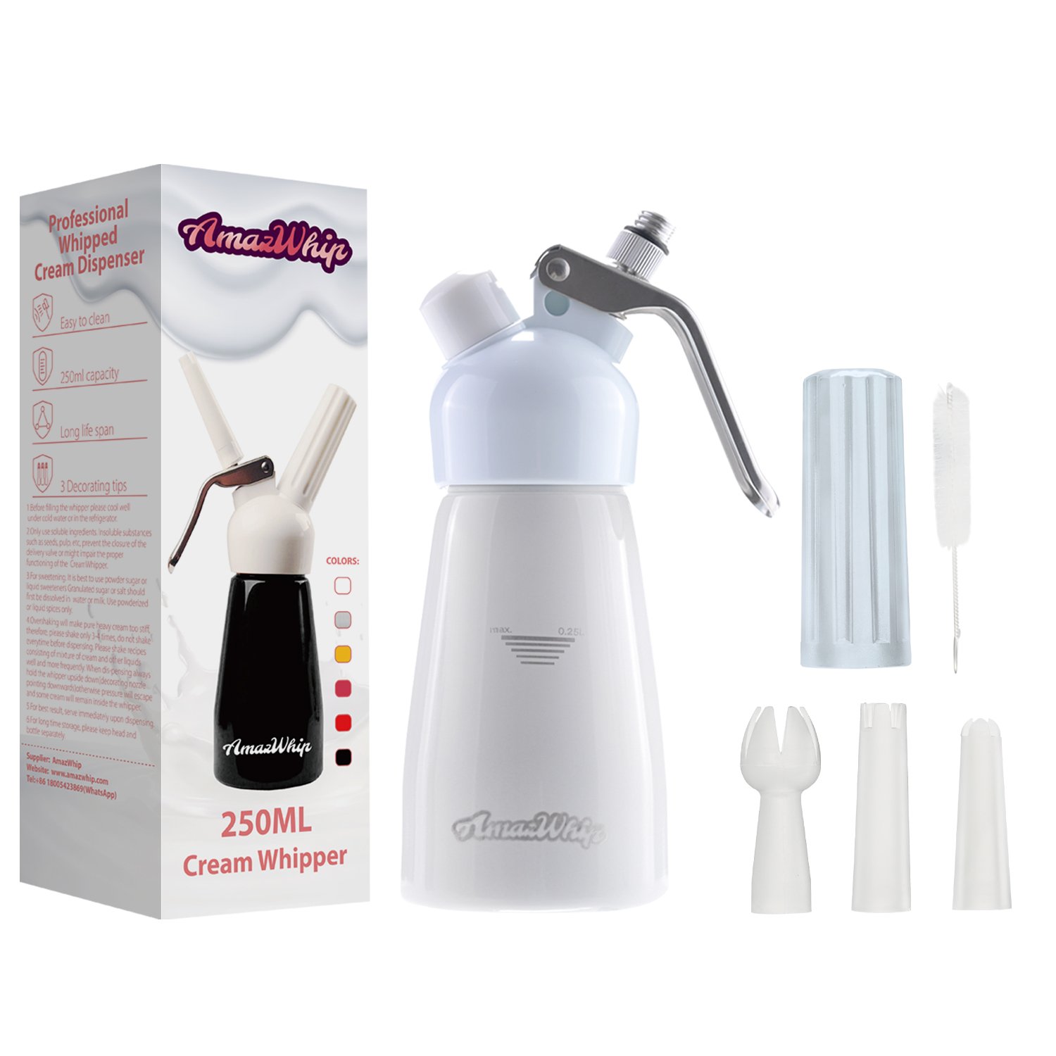 Cream Dispenser 250ml white
